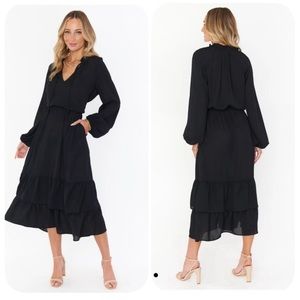 Show Me Your Mumu Black Cait Midi Dress